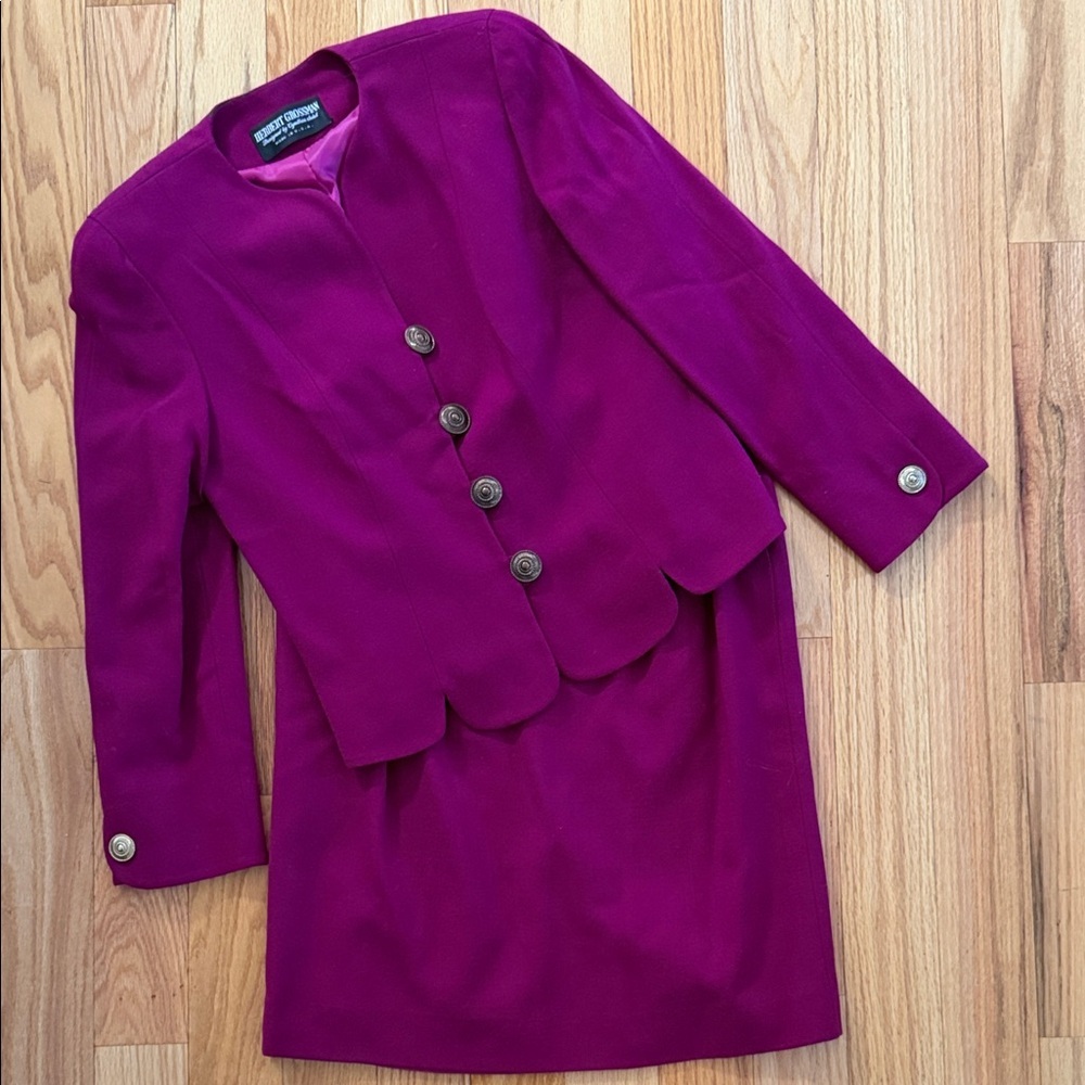 Vintage‎ Herbert Grossman 100% Wool Union Made Size 10 women’s suit skirt/jacket